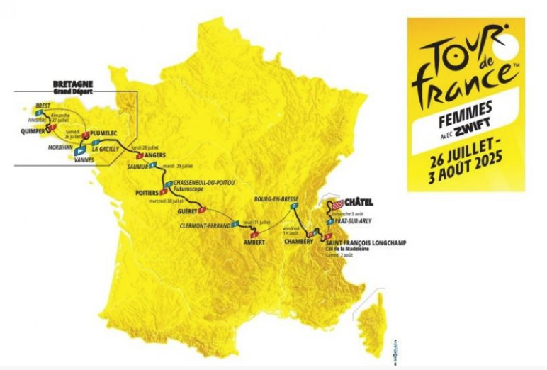 Le Tour de France Femmes 2025 passera pas Angers et Saumur !