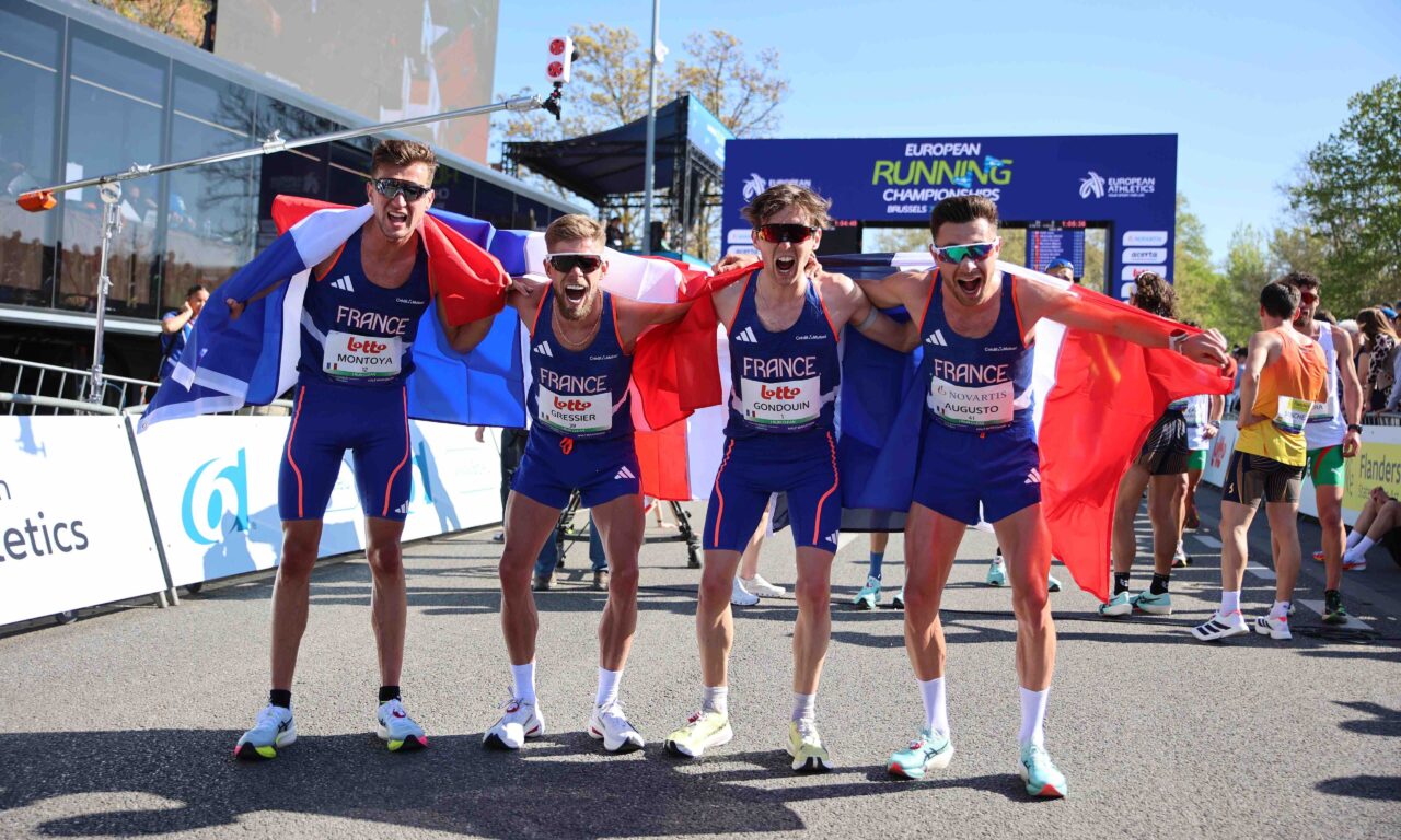 Jimmy Gressier sacré champion d’Europe du semi-marathon.  La France remporte le titre par équipes.